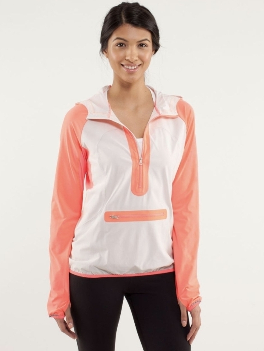 Lululemon Run: Stash & Dash Pullover, US 2, Dune&Orange